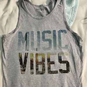 Gray Music Vibes Tank Top